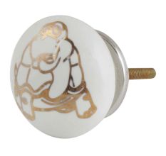 Golden Tortoise Pattern Ceramic Dresser Knobs